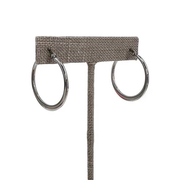 INOX 316L Stainless Steel Hoop Earrings - Picture 4 of 7